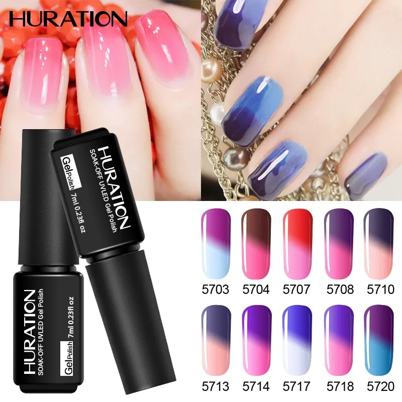 Huration Lucky 7ml Gel Nail Polish Temperature Change