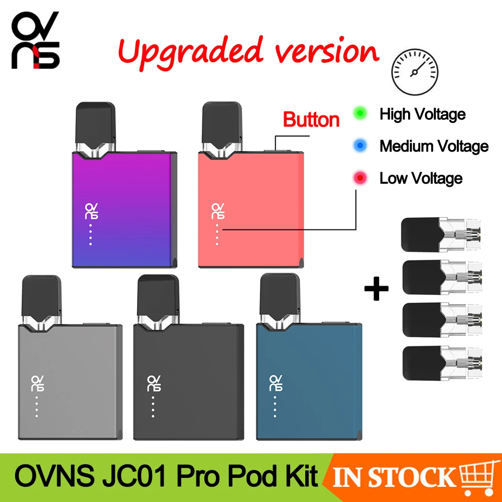 

Newest OVNS JC01 Pro Pod Vape Pen Vaporizer With 1.0ml Cartridge Adjustable Voltage Preheated Electronic Cigarette Vape Kit