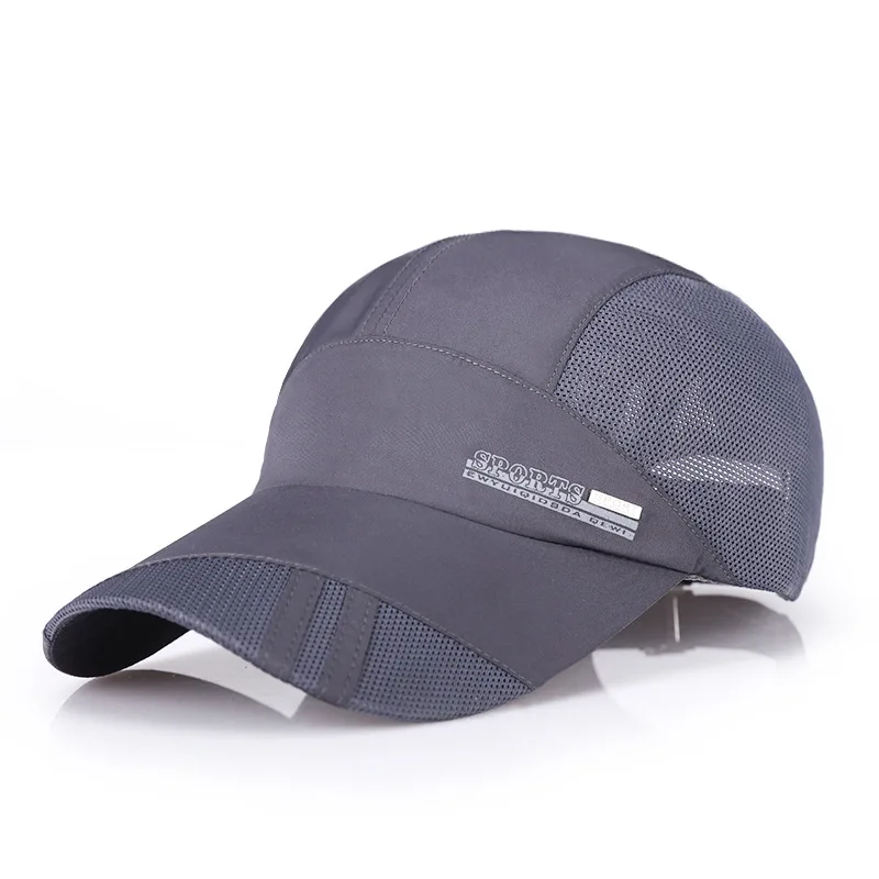8 цветов Для мужчин Для женщин регулируемые кепки для бега на открытом воздухе спортивные остроконечные Кепки летняя дышащая шляпа от солнца сетчатая шапка Бейсбол Кепка для гольфа SS - Цвет: Dark Grey