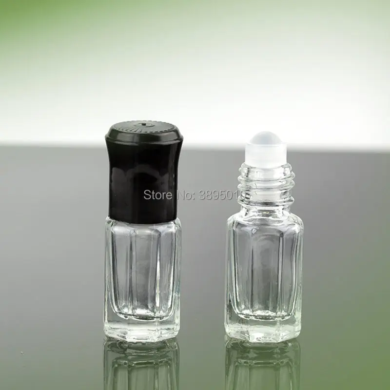 3 мл ролл-на бутылке восьмиугольная стеклянных бутылок мяч мобильный портативный масла бутылки Флаконы дозирующие мини-флаконы F589