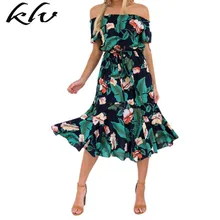 Women Sexy Off Shoulder Short Sleeve Flowy Midi Long Dress Boho Tropical Floral Print Lace Up High Waist Pleated Beach Sundress Women Sexy Off Shoulder Short Sleeve Flowy Midi Long Dress Boho Tropical Floral Print Lace Up High Waist Pleated Beach Sundress