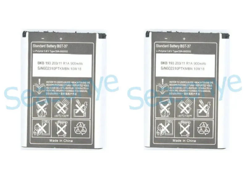 2pcs/lot 900mAh BST-37 BST37 Replacement Battery For D750 D750i J100i J210i J220a J220c J220i J230c J230i K310a K310c K310i ect | Мобильные
