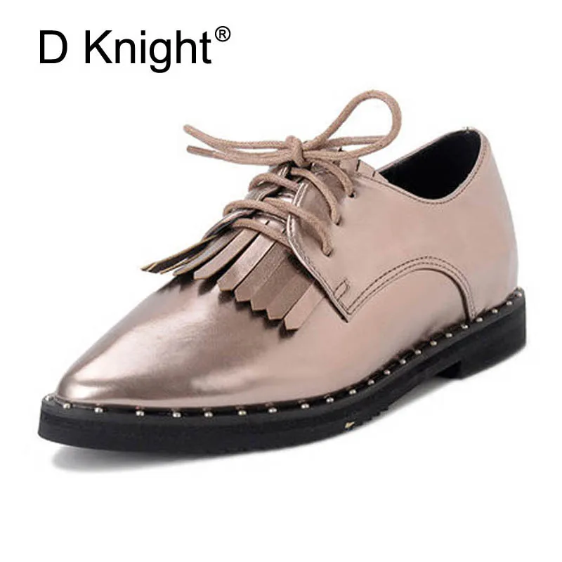 pointed toe flats with tassels