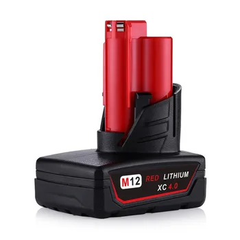 

M12 12V 4000mAh Rechargeable Li-ion Battery For Milwaukee M12 C12 Power Tools Cordless Replacement Backup Battery
