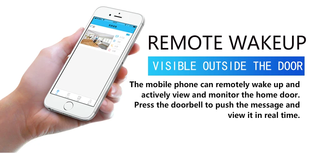 Smart Wi Fi беспроводной домофон визуальный дверные звонки удаленного сети глазок ночное видение камера обнаружения движения Intercome