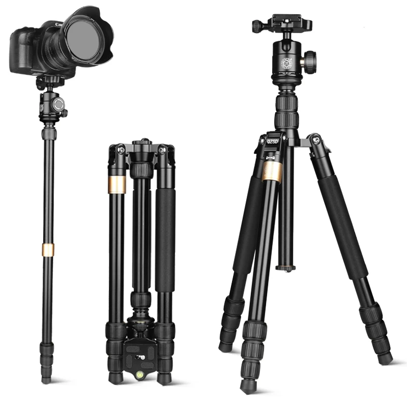 Q668S Professional camera tripod for digital video dslr aluminum photo professional tripod