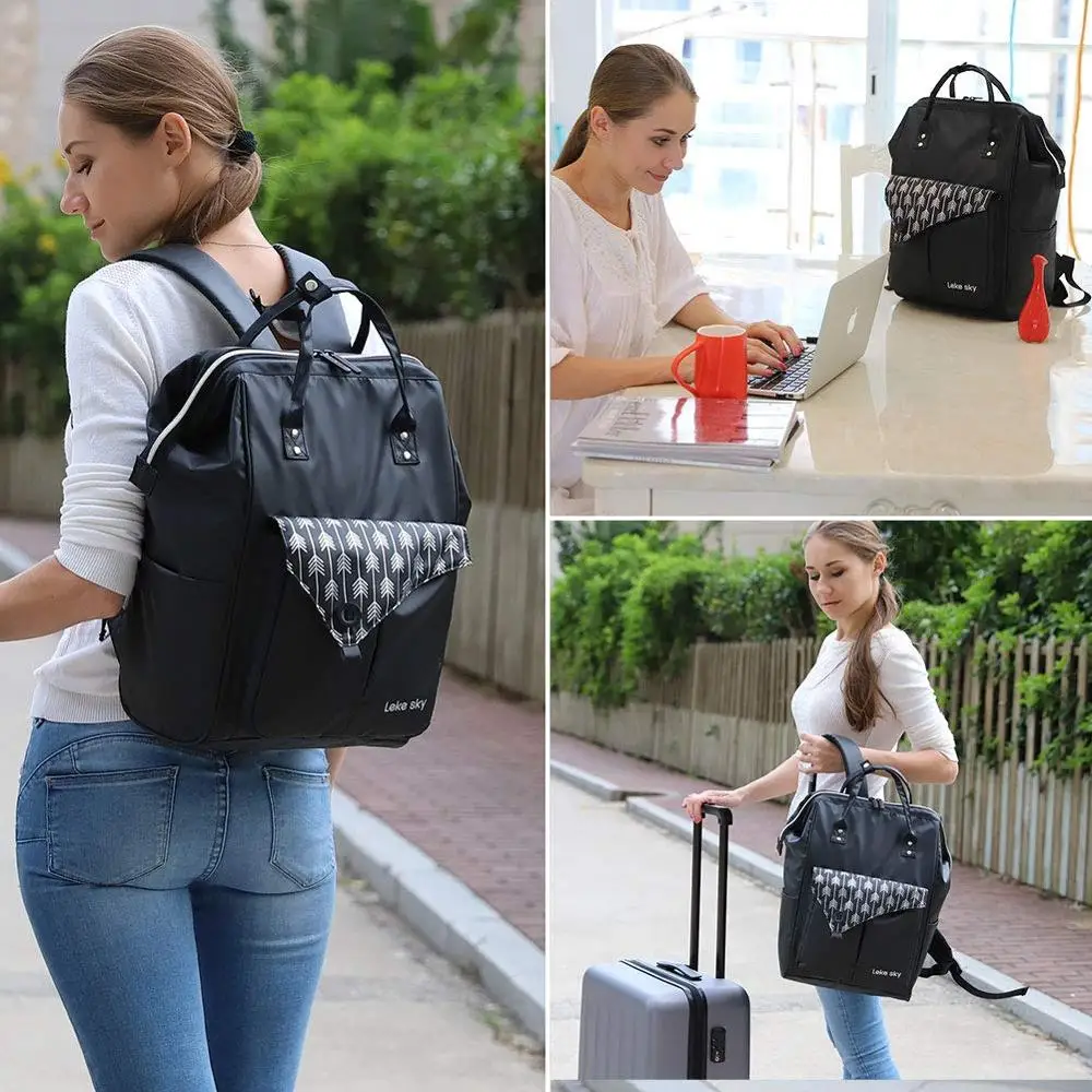 Lekebaby модная сумка для мам, подгузник, брендовая Большая вместительная детская сумка, рюкзак для путешествий, дизайнерская сумка для ухода за ребенком