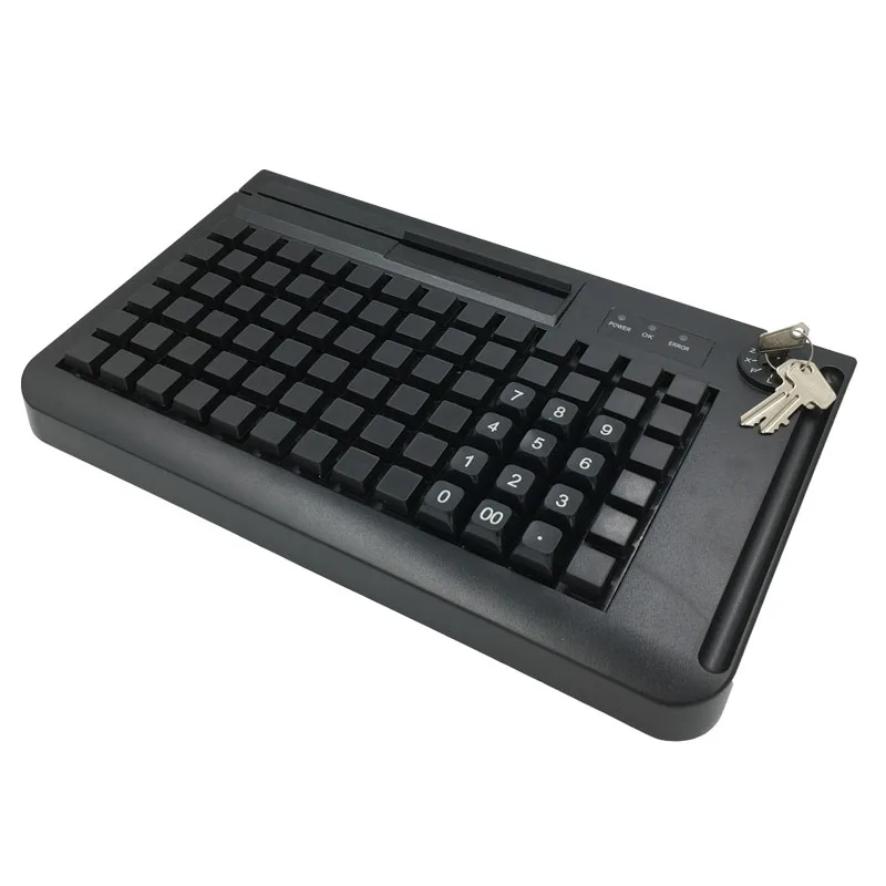 

KB78 With 78 switches, good tactile feeling Available in USB and PS/2 Interface 78 Keys POS Keyboard