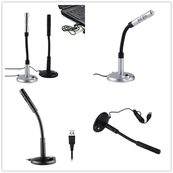 

1Pc Microphone Vocal Record Singing Studio PC USB for Computer Vol Adjust Switch Rotatable Flexible Professional Mic