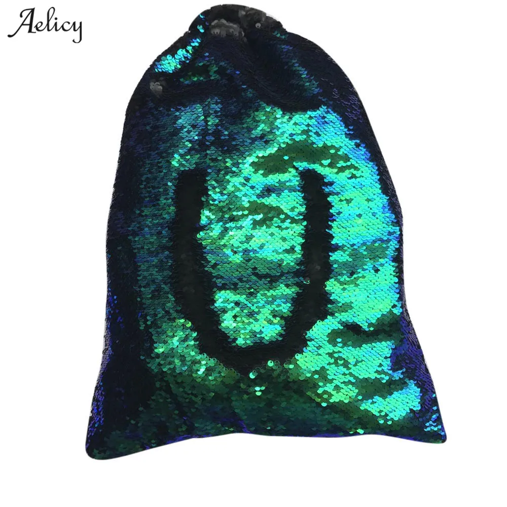 

Aelicy bag for women 2019 Unisex Fashion Double Color Sequins Drawstring Bag Chest Bag Backpack mochila feminina masculina SAC