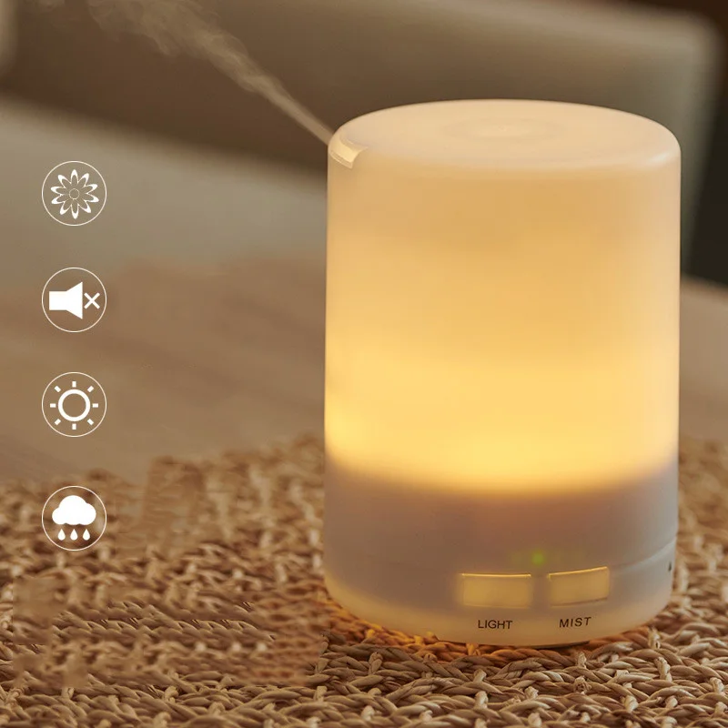 

300ML Ultrasonic Air Aroma Column Humidifier With 7 Color Lights Electric Aromatherapy Essential Oil Aroma Diffuser For Bedroom