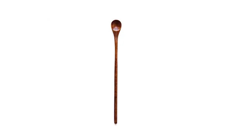 BalleenShiny тонкая деревянная ложка для меда, новая длинная ручка, ложки для кофе, чая, перемешивания, ложки из натурального дерева, посуда для приготовления пищи