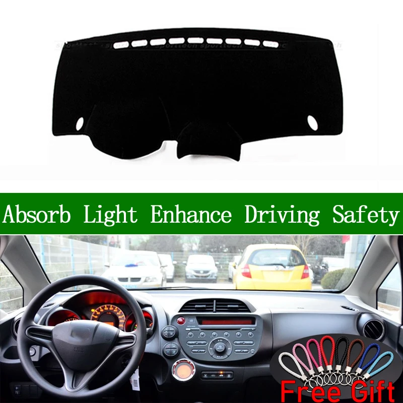 

For Honda fit 2008 2009 2010 2011-2013 Dashboard Cover Sun Shade Non-slip Dash Mat Pad Carpet Car Stickers Interior Accessories