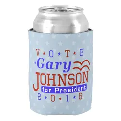 Красочные персонализированные Гэри Джонсон президент выборов 2016 года Либертарианская может кулер стильный пиво владельцев мода пить