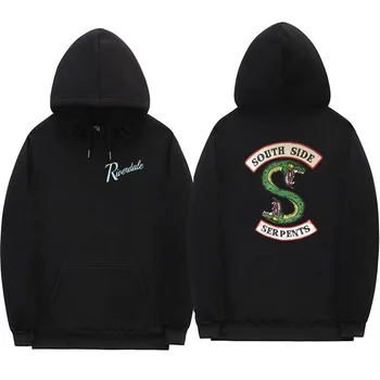 

2019 new Riverdale south side snake hoodie men Jughead Jones Archie Andrews (two sides) street men's and women's pullover sweats