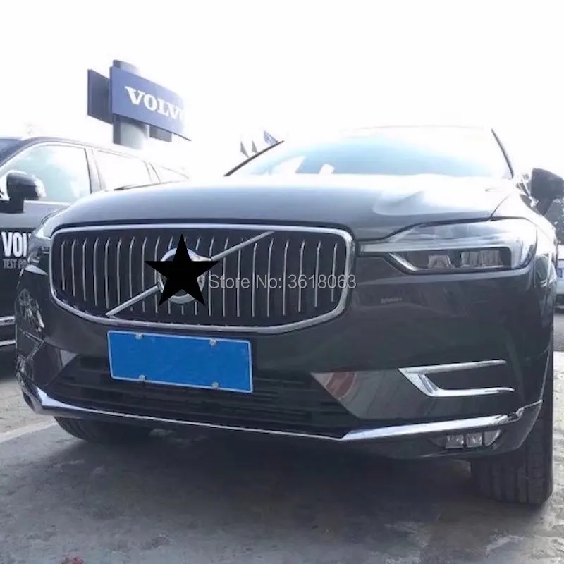 Для Volvo XC60 передняя решетка вниз бампер Нижняя часть планки крышка полосы наружный АБС хром автомобиль-Стайлинг Аксессуары