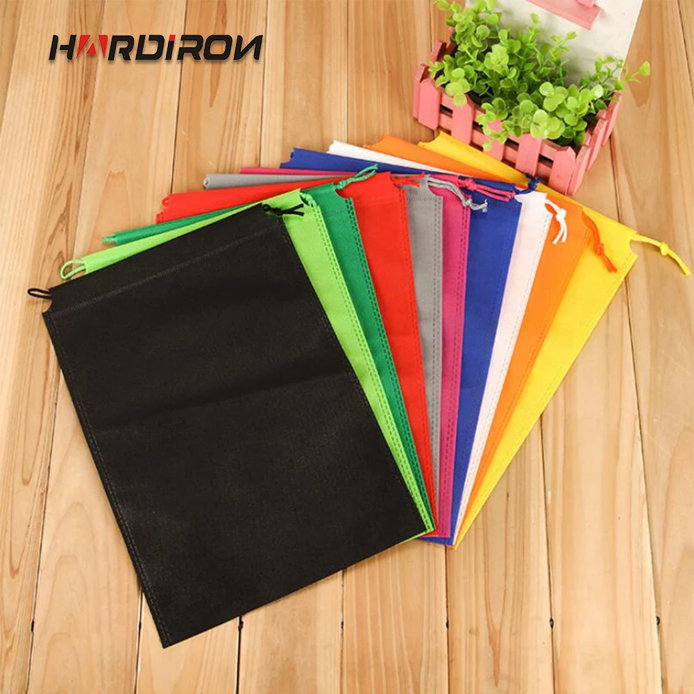 

HARDIRON Color Non-woven Dust-proof Beam Pocket Shoes Toy Storage Drawstring Packaging Bag Can be Printed Custom LOGO