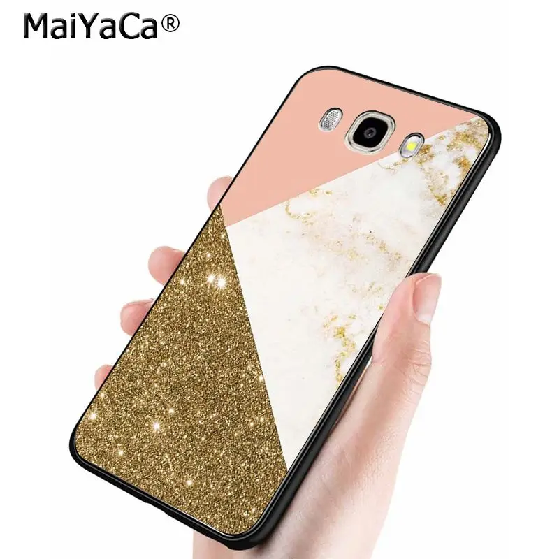 Fashion Geometric Splice Pattern Marble gold pink marble stone