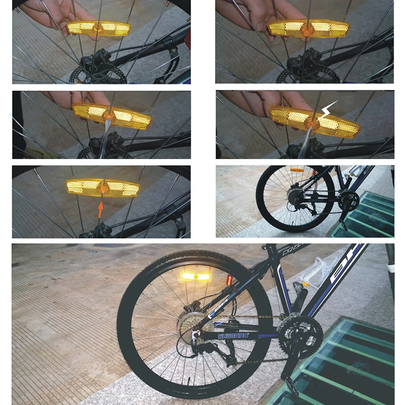 Bicycle Reflector for Wheel A pair White color