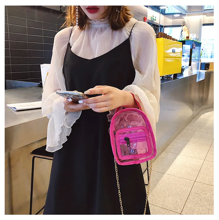 Женские прозрачные ПВХ сумки через плечо карамельного цвета детские желе сумки прозрачный кошелек сумки из лазерной кожи sac основной femme сумки через плечо