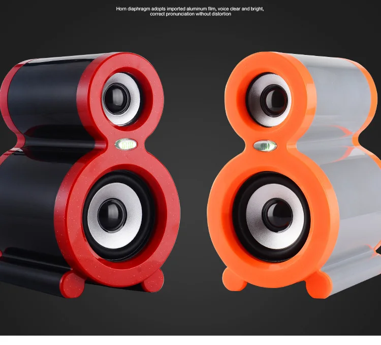 

Mini PC Laptop Speaker 3.5mm AUX USB Power Multimedia MP3 Speakers New Fashion Style For Birthday gift