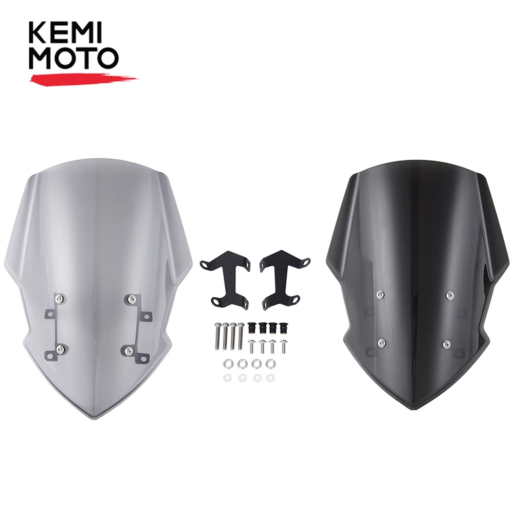 KEMiMOTO для Yamaha MT07 2018 2019 мотоцикл ветер экран дефлектор ветрового стекла MT 07 FZ FZ07 с
