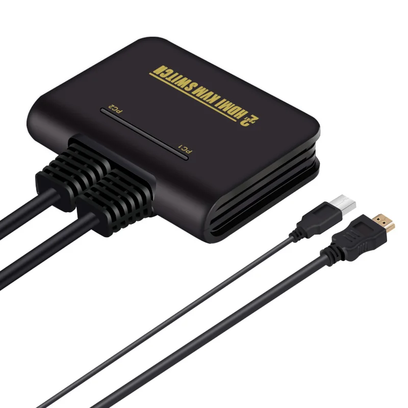 2 port USB 2.0 HDMI switcher portable KVM switch connected