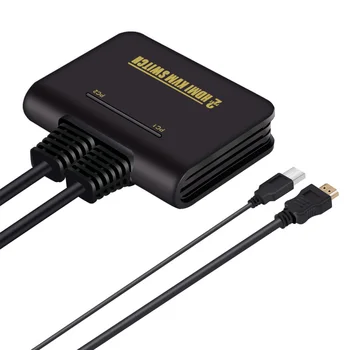 

2 port USB 2.0 HDMI switcher portable KVM switch connected to the mouse keyboard HDMI monitor KVM switch Plug and Play