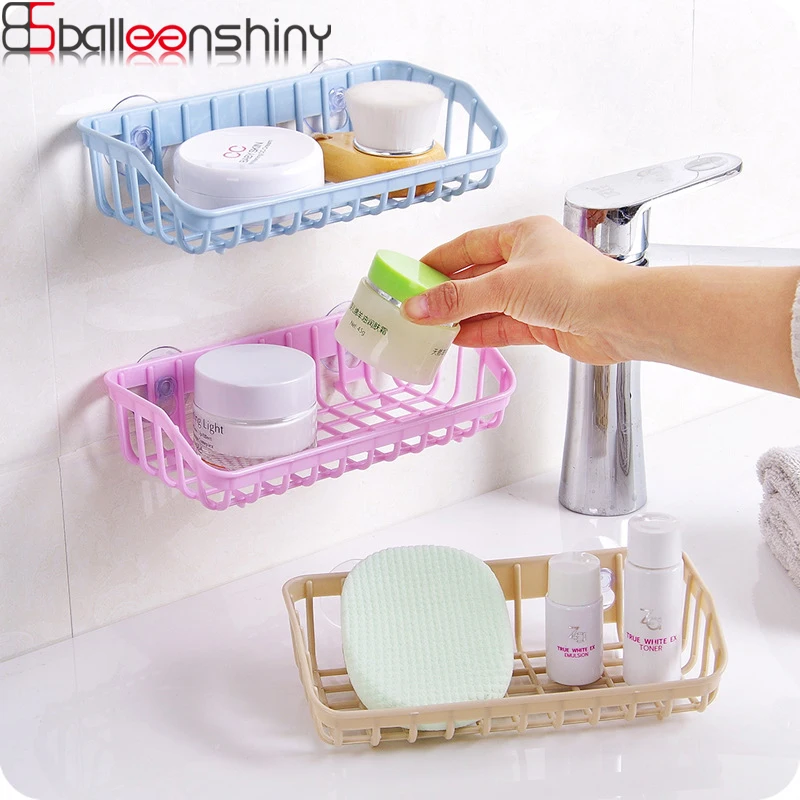 Balleenshiny مزدوجة المصاص رفوف متعددة الوظائف غسل المطبخ استنزاف عاء المائدة تخزين الرف المطبخ منظم