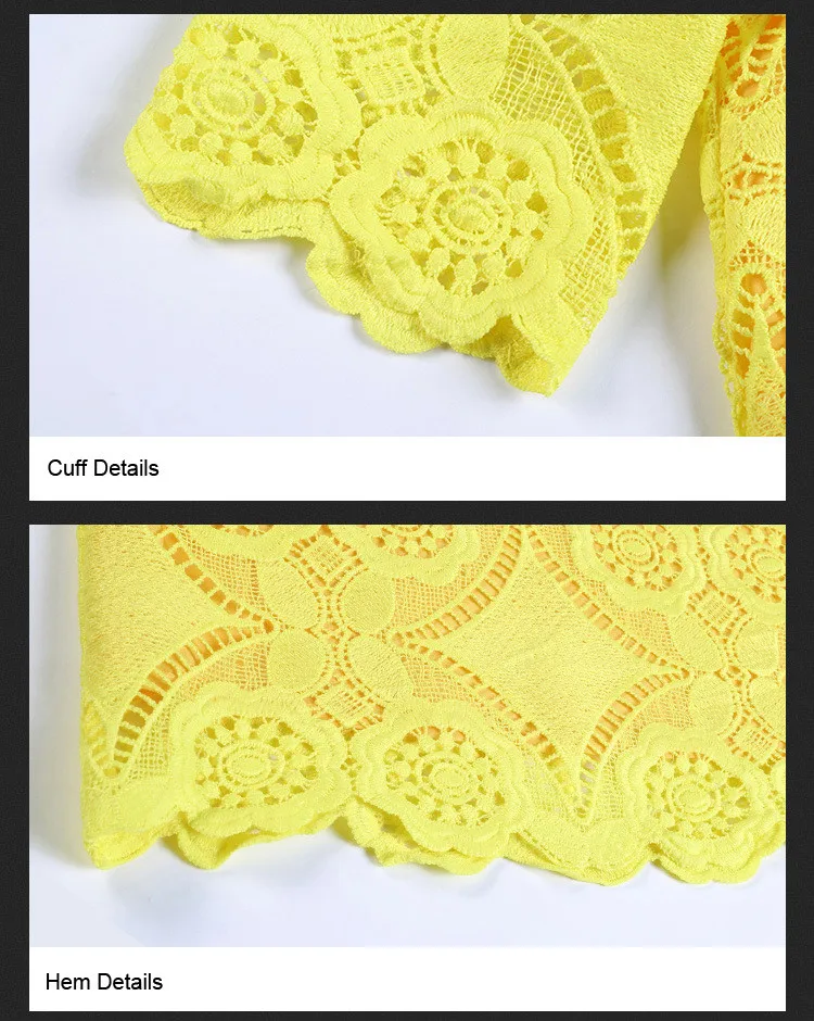 Water Soluble Flowers Lace Top Bohemian Mini Skirt Women Suits (18)