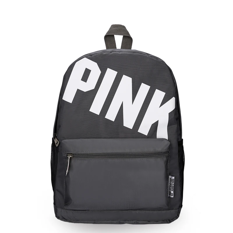 

2018 New Zipper Shoulder Versatile Sack Summer Holiday Beach letter print bag Tote gym backpack black blue grey red