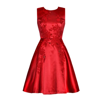 

Heavy Beaded Women Dress Elegant Sleeveless Mini Pleated Dresses G7818
