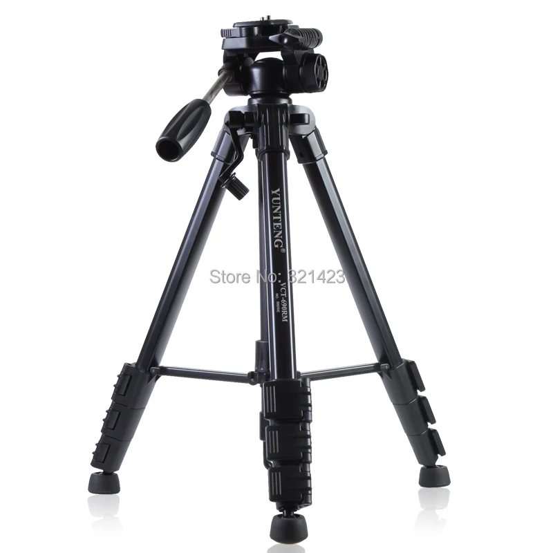 Vct-690 фотографическое оборудование Yunteng алюминия гибкий штатив для Nikon Canon Цифровые зеркальные Камера с мешком