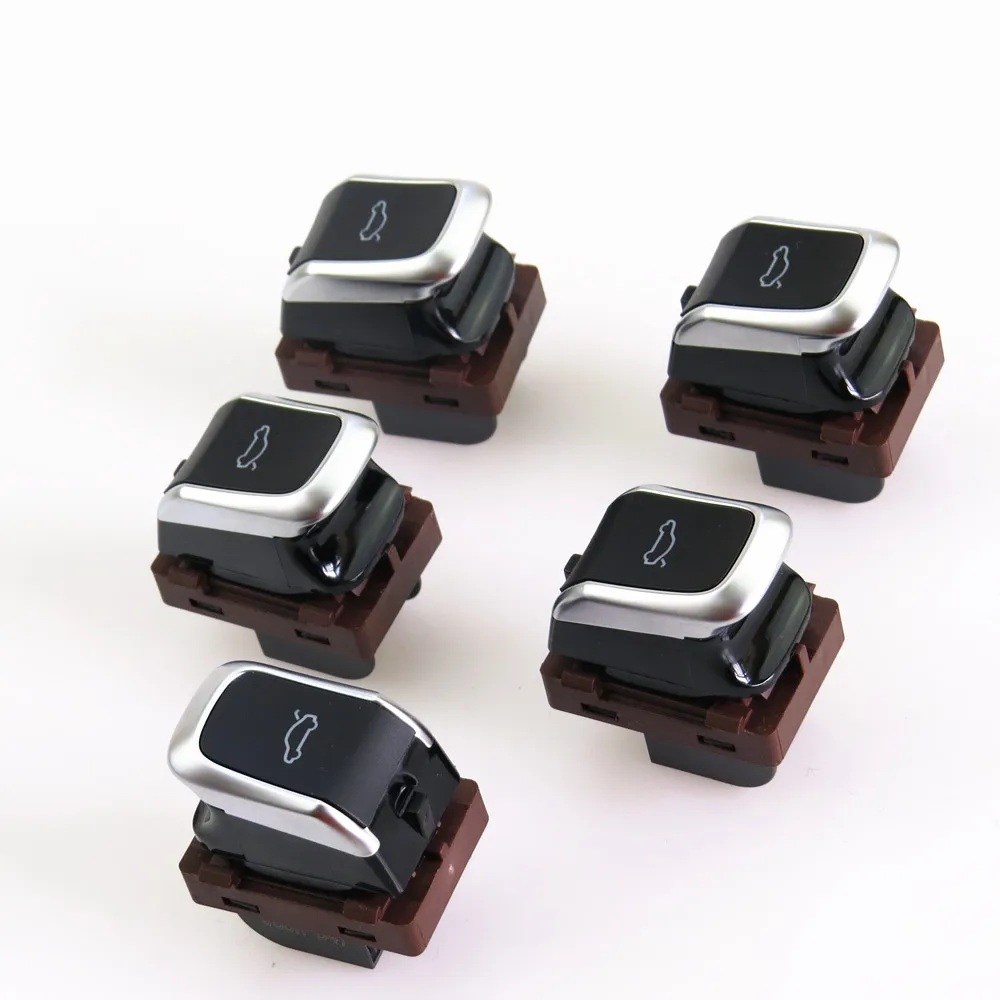 

FHAWKEYEQ Qty 5 Chrome Boot Lid Button Rear Trunk Adjust Switch 8KD 959 831 A 8KD 959 831 For Q5 RS5 RS4 A4 S4 A5 S5 A4 Allroad
