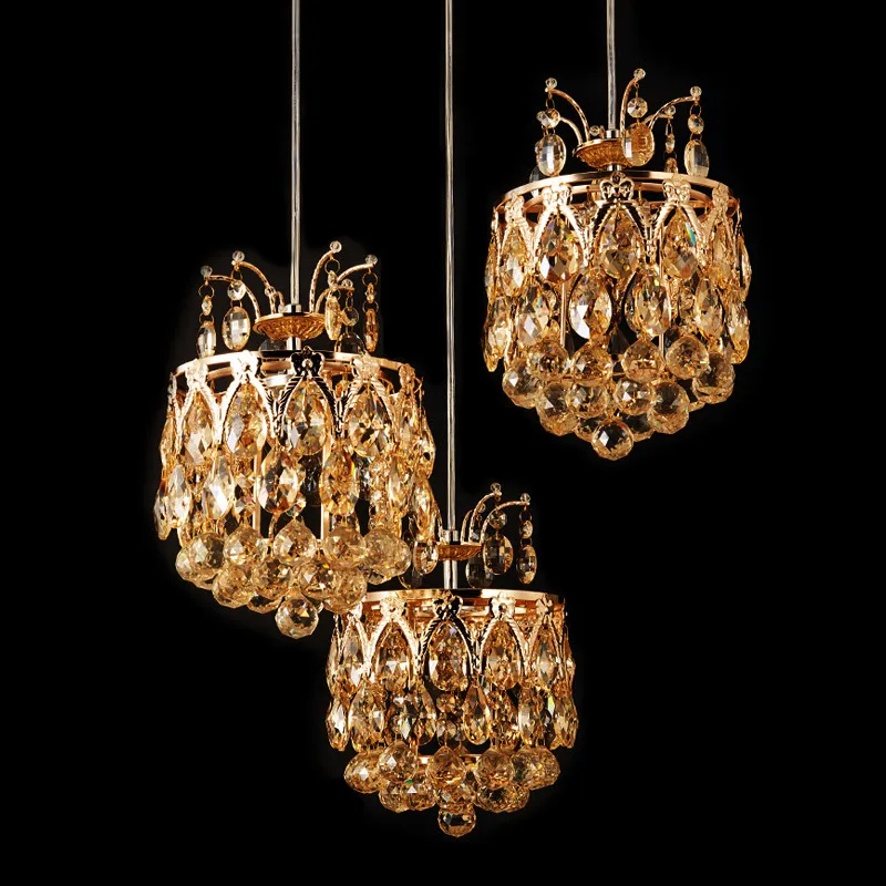 

LED K9 Crystal Pendant Light Creative Hallway Office Dining Room Lustre Suspension Light Drop Crystal Light Fixture