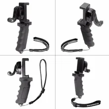Fantaseal Ergonomic Action Camera Hand Grip Mount w/ Smartphone Clip for GoPro Grip Sony Stabilizer for Xiaomi Yi SJCAM Holder