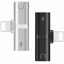 

Dual ports 8pin iPhon charger dock splitter adapter audio earplug headset charge converter for Lightning for iPhone IOS BFSP