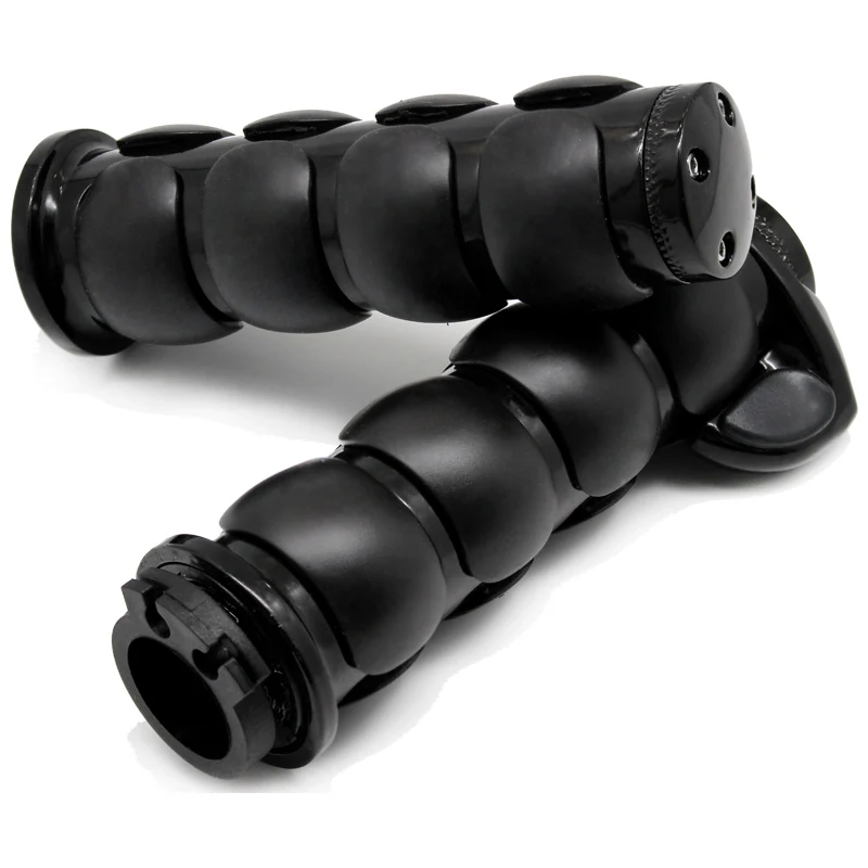 Nuoxintr 25mm Motorcycle Chrome Black Sharp Handle Bar Hand Grips for Harley Honda Shadow VT VTX1300 1800 Yamaha Suzuki Kawasaki