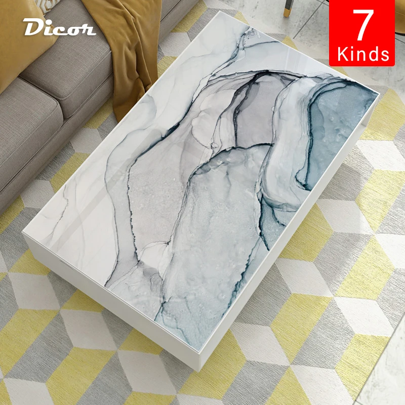 1.3mm Marble Waterproof PVC Tablecloth Thicken Table Cover White Opaque For Livingroom Desk Accessories Soft Glass Cloth Mat