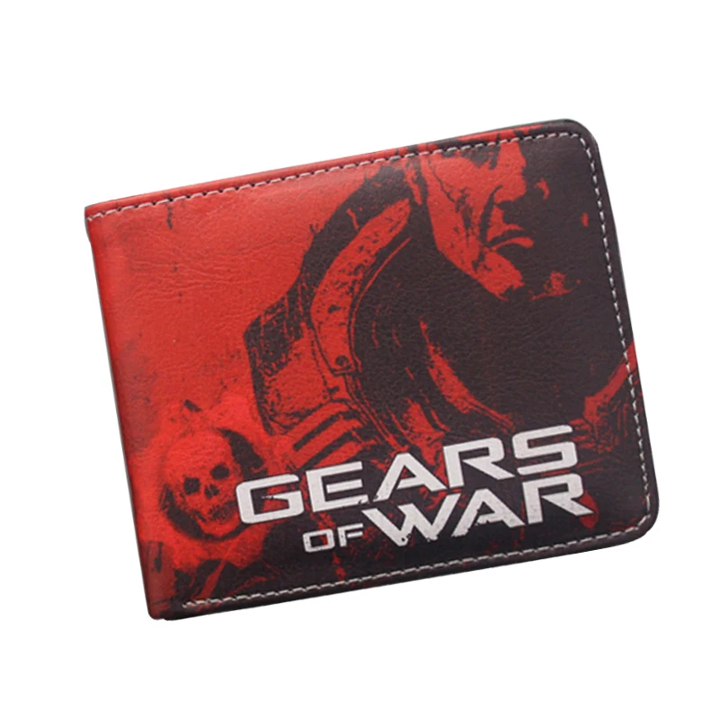 GEARS OF WAR Wallet Teenagers Boys Leather Short Wallet & Purse Skull