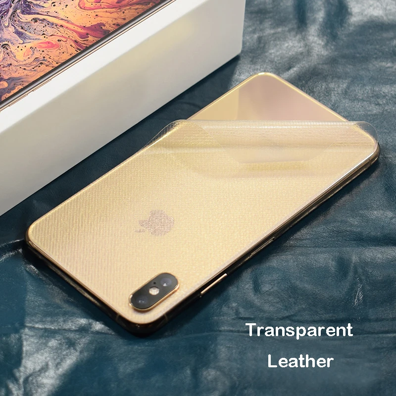 Transparent 3D Carbon Fiber Soft Film For iPhone XS MAX XR XS Clear Matte Drawing Phone Back Film For iPhone X 8 Plus Sticker (13)
