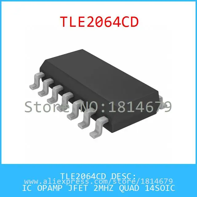 1 Шт./лот TLE2064CD IC ОПЕРАЦИОННЫЕ УСИЛИТЕЛИ JFET 2 МГЦ QUAD 14 SOIC 2064 TLE2064 |