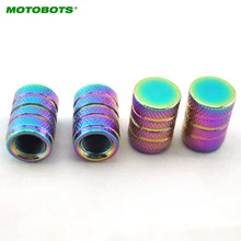 MOTOBOTS 4Pcs Color Car Motorcycle Bike Aluminum Alloy Wheel Tire Valve Stem Caps Dust Covers