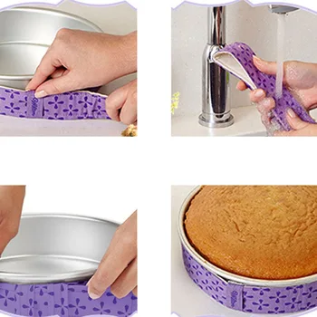 

New Cake Pan Strips Bake Even Strip Belt Moist Level Cake Decorating Tools Baking Sheet To Protect Banding Cloth Pasty Tool
