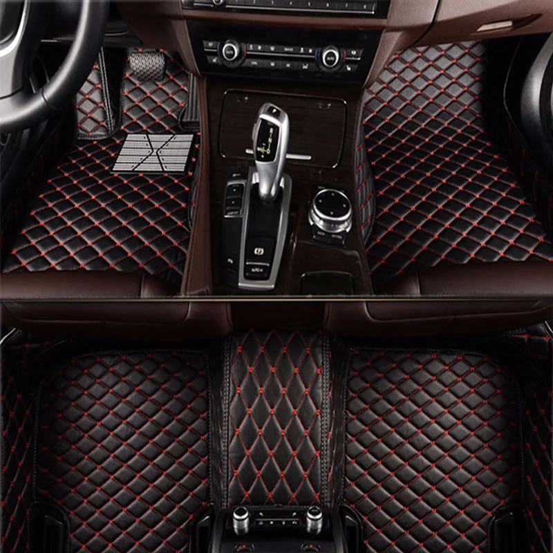 Flash mat leather car floor mats for Audi A6L R8 Q3 Q5 Q7 S4 S5 S8 RS TT Quattro A1 A2 A3 A4 A5 A6 A7 A8 accessories styling | Автомобили