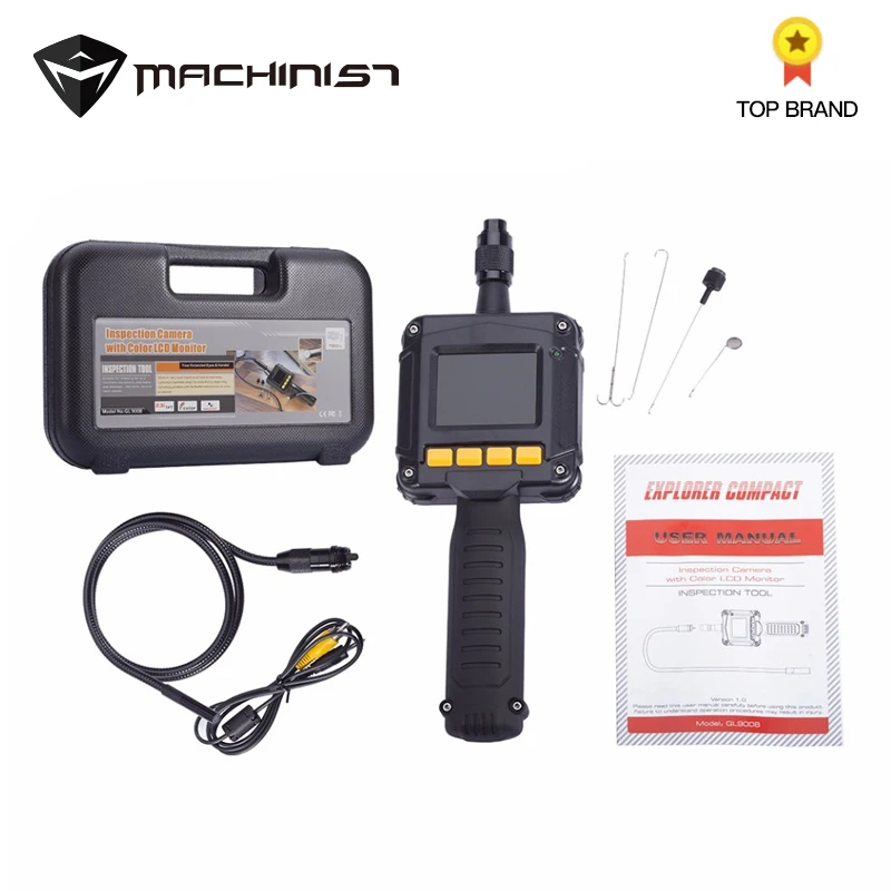 

8mm Lens Inspection Endoscope 2.4 inches Screen 1m High pixel Auto Car Repair Tools Handheld Endoscope Mini Camera Tool