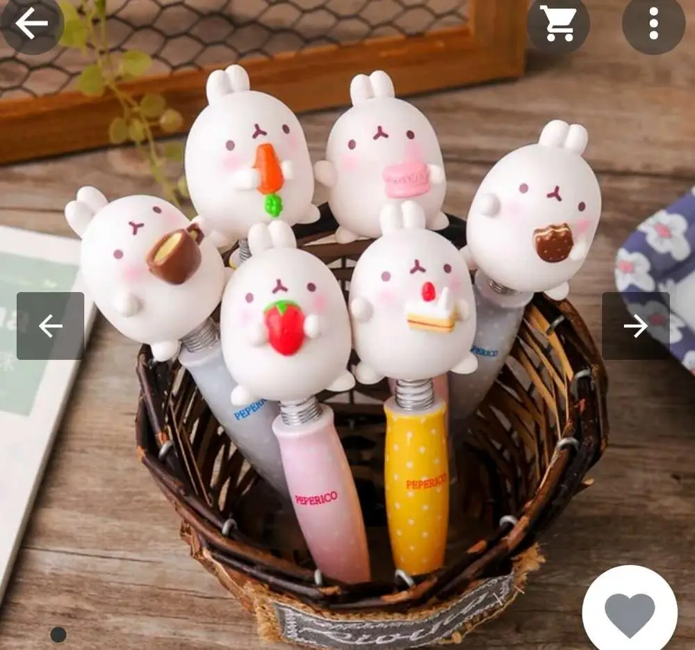 

Korean new cartoon potatoes rabbit ball pen creative animal sucker pen,cute base shaking ball point pen food rabbit has stock