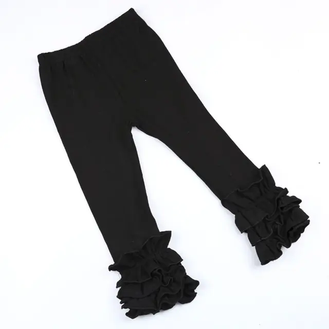 Buy Brown Girls Leggings Triple ruffle legging