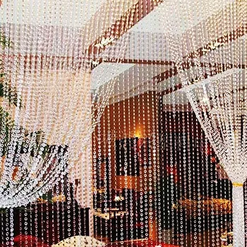 

30 Meters Transparent Plastic Resin Beads Curtain Window Door Wedding Backdrop