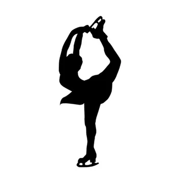 

7*17CM Modern Figure Skating Winter Sports Car Stickers Ice Dance Constitution Design Car Stickers And Decals CT-832